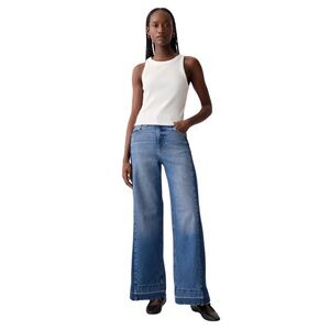 GAP High Rise Stride Wide-Leg Jeans - Size 31 SHORT (12) - Sold Out Online